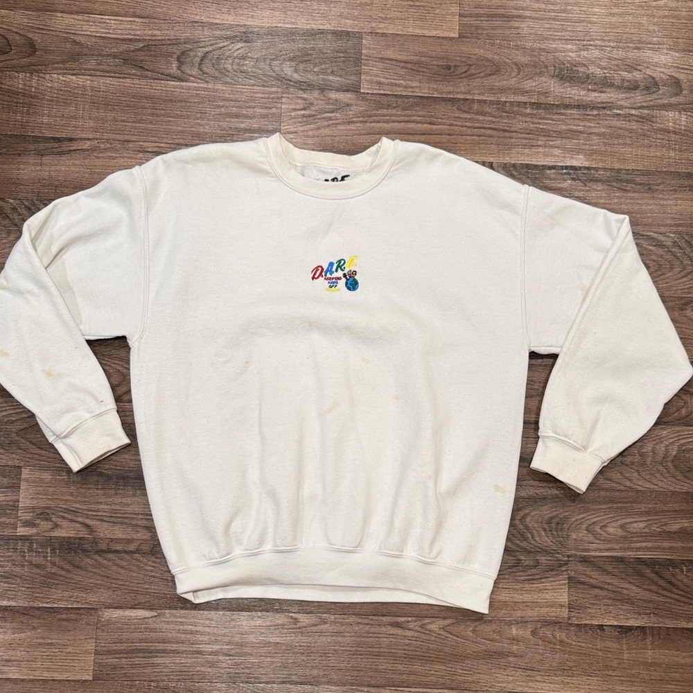D.A.R.E Classic White Crewneck Sweater